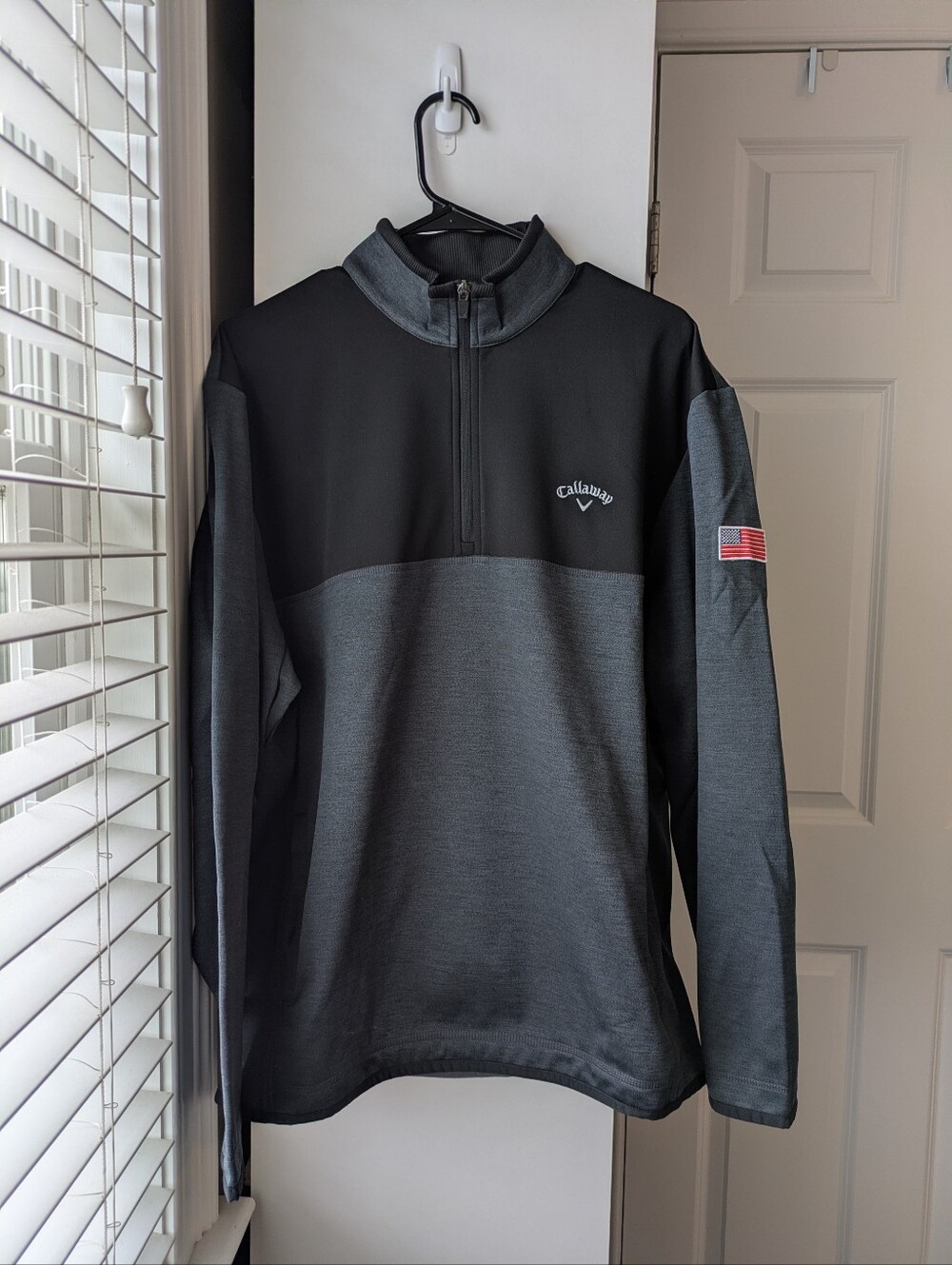 Callaway Men's Two-Tone Charcoal Half-Zip Performance Jacket (L)